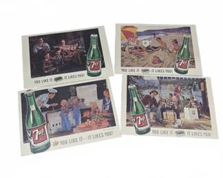 7-Up Family Fun Advertising Postcards