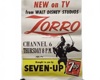 Walt Disney Zorro 7-UP TV Promo Poster