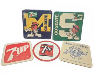 7UP Branded Cardboard Coasters Assortment