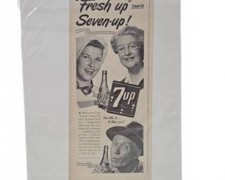 1950s Seven-Up Soda Advertising Print