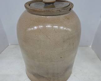 Stoneware Crock With Lid