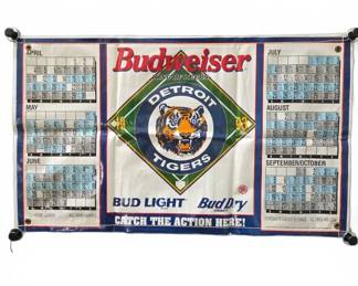 1993 Detroit Tigers Budweiser Schedule Banner