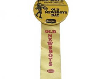 Globe-Democrat Old Newsboys Day Pin & Ribbon