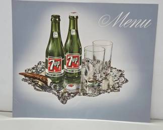 7UP Advertising Menu Poster