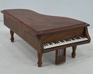 Wood Grand Piano Music Box Plays Somewhere My Love