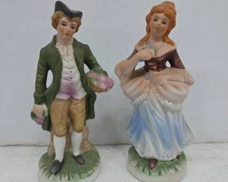 Porcelain Figurines With Gold Label
