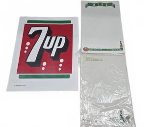 7up Logo and Menu Paper Lot