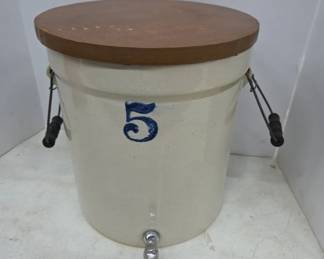 Antique 5-gallon Stoneware Water Cooler