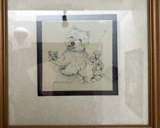 Y. Shumaker Pallo Westie and Thistles Print