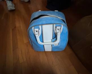Vintage Brunswick Wind Jammer Single Ball Bowling Bag with ball and shoes third image