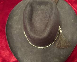 Texas Hatters Custom Cowboy Hat with Horsehair Hatband and Medallion second image