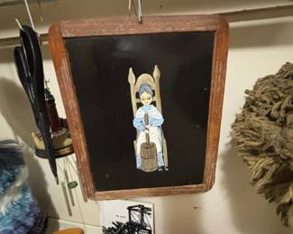 HandPainted Folk Art Slate Sign EM