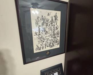Ron Harris Vietnam War Combat Art Print with USMC Emblem