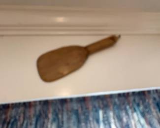 Antique HandCarved Wooden Grain Scoop