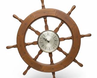 T.F. Bollenpach Co. Ships Wheel Wall Clock