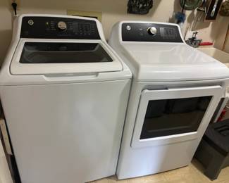 GE Appliances GTWBSVWS Washer and GTDEBSVWS Electric Dryer Set