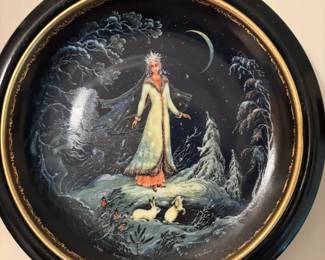 Kholuy Miniature Snegurochka Collector Plate