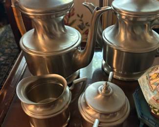 Royal Holland KMD Tiel Pewter Coffee and Tea Set