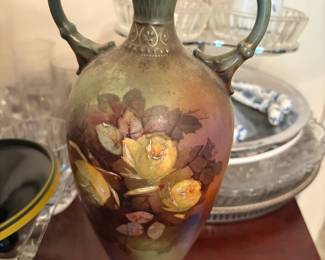 Royal Haeger Wettina HandPainted Floral Porcelain Vase
