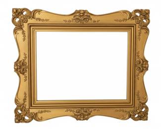 Ornate Gilt Wood Wall Mirror with RococoStyle Carvings