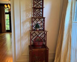 Chinoiserie style Shelf on Stand