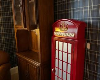 Side View of Glazed Top Cabinet and English CD Cabinet