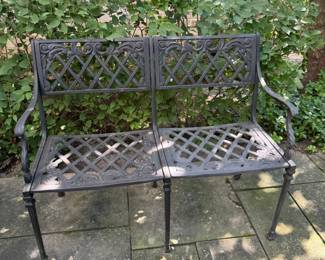 Metal Two Seat Bench