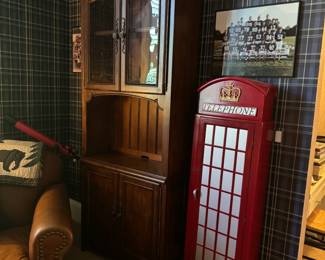 Oak Wall Cabinet, DVD Cabinet in telephone design