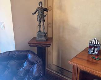 Metal Sculpture on Pedestal