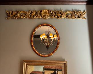 Gilt Wood Frame along with Gilt Wood Cornice