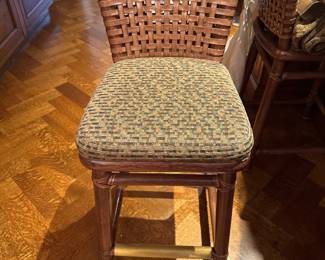 4 McGuire counter stools. 35” tall seat
