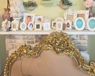 Nice Collection of White Picture Frames - Large Gold Frame