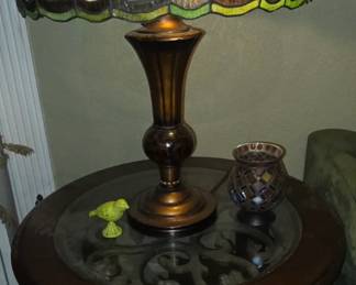 Side Table - yes we have 2 - Stain Glass Lamp and yes we have 2!