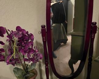 Cheval Mirror - Artificial Flowers