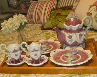 Ceramic Rose Tea Set