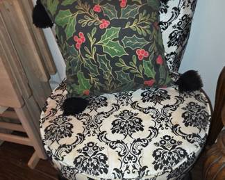 2 Black and White Side Chairs