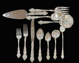 4. Watson Co. 1907 Meadow Rose sterling flatware