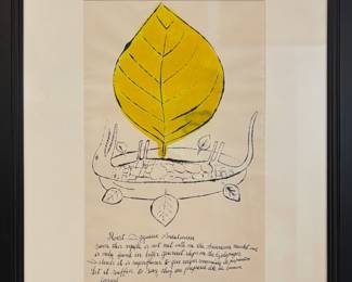 Andy Warhol Offset Lithograph "Roast Iguana Andalusian" from his Cookbook Portfolio Wild Raspberries