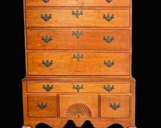 Eldred Wheeler Tiger Maple Highboy