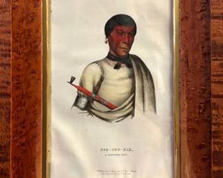 McKenney & Hall Native American Print a Chippewa Chief - Peechekir