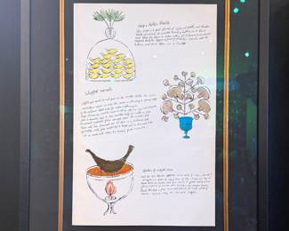 Andy Warhol Offset Lithograph from his Cookbook Portfolio Wild Raspberries
