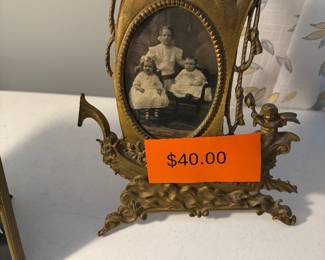 Vintage brass sail boat picture frame