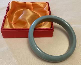 TTM067 Celadon Green Jade Bangle Bracelet New