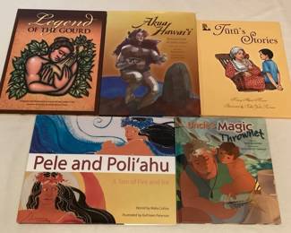 TTM043 Five Children’s Hawaiian Legends, Folklore & Fable Hardcover Books 