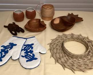 TTM086 Tiki Mugs, Woven Hawaiian Hat, Monkey Pod Dishes & More!