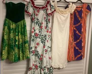 TTM058 Four Vintage Hawaiian Muu Muu’s 