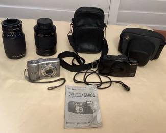 TTM100 Two Canon Cameras, Two Lens & Two Camera Cases