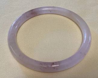 TTM075 Pink & Purple Jade Thin Bangle Bracelet New