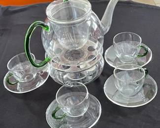 TTM309 - Elegant Glass Teapot Set With Warmer & Blooming Tea