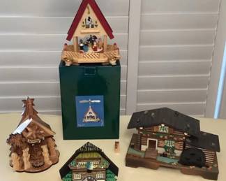 TTM093 Bethlehem Musical Nativity, Alpine House Nativity & Jewelry Box & Cuckoo Clock